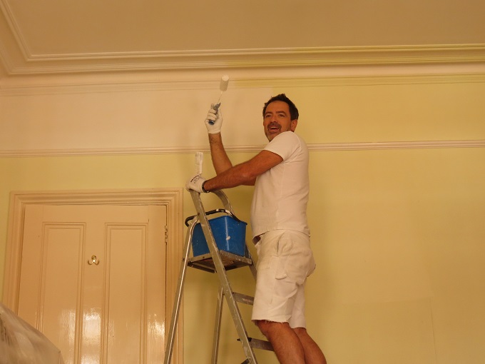 Painting a main bedroom in central London